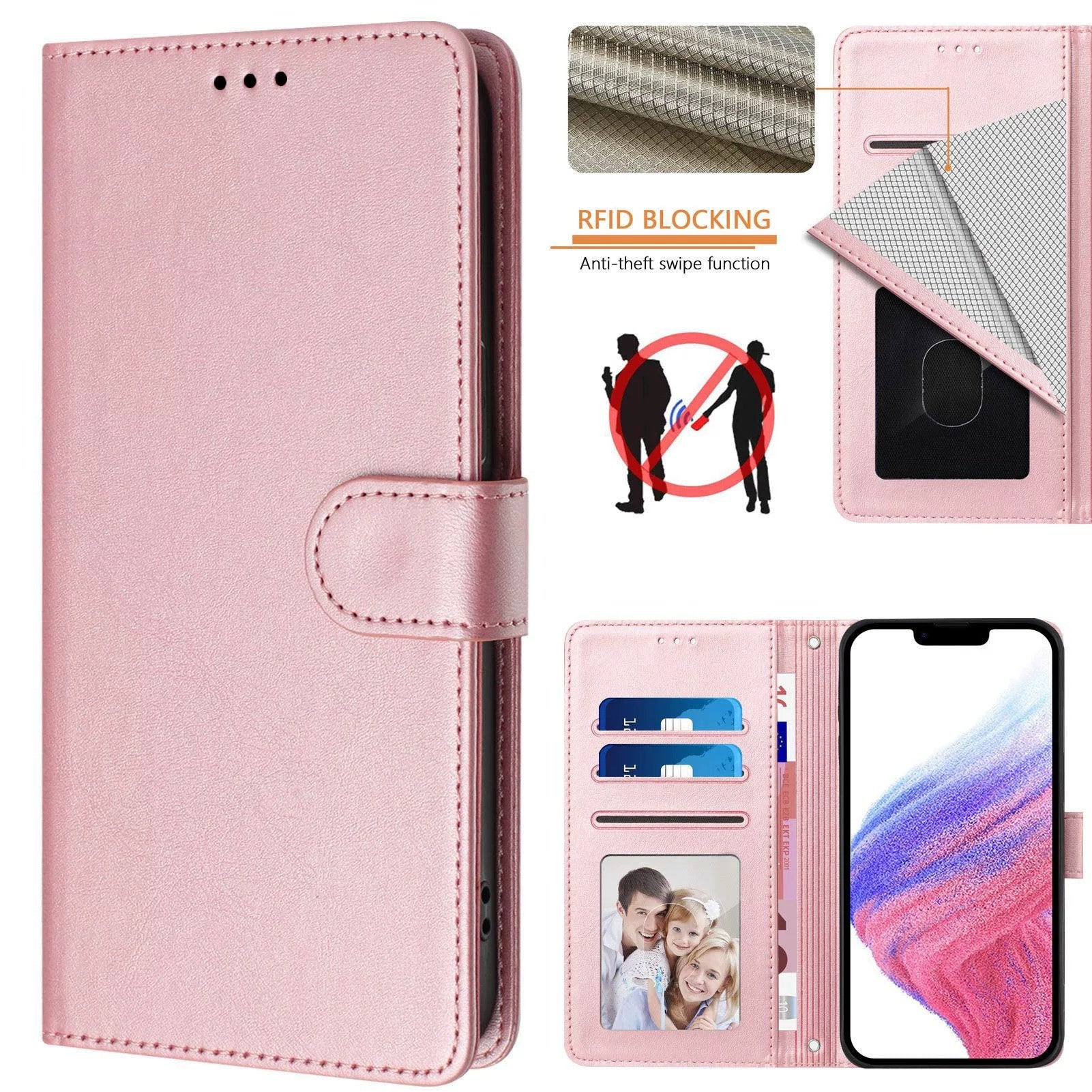 Capinha Carteira Adequada Para Modelos Samsung A01 A02 A03 A03S A03core A04 A04S A04E A05 A05S A06 Case Couro Flip (Doar Película 3D)
