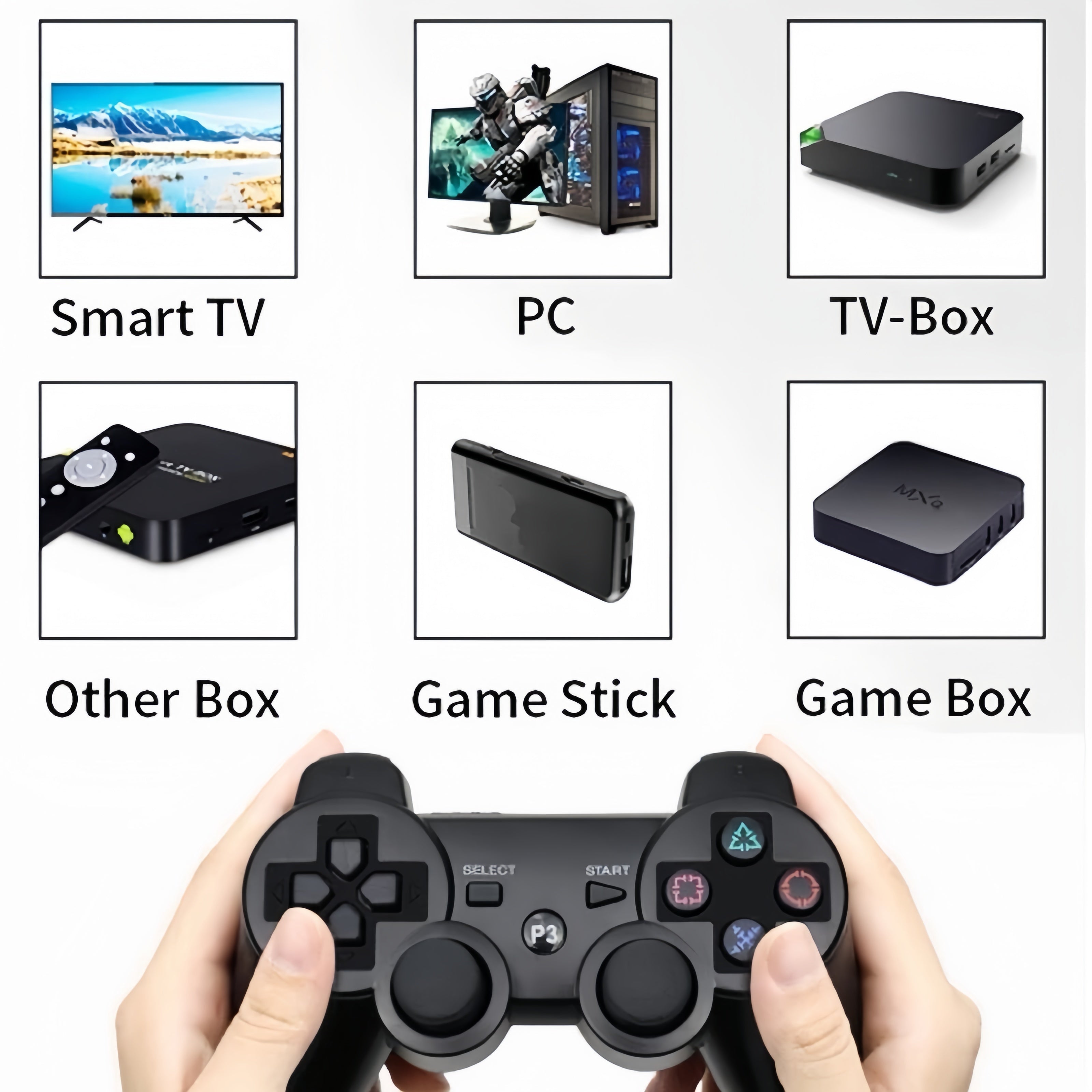 Controle Ps3 Joystick Wireless Sem Fio Com Cabo Recarregador