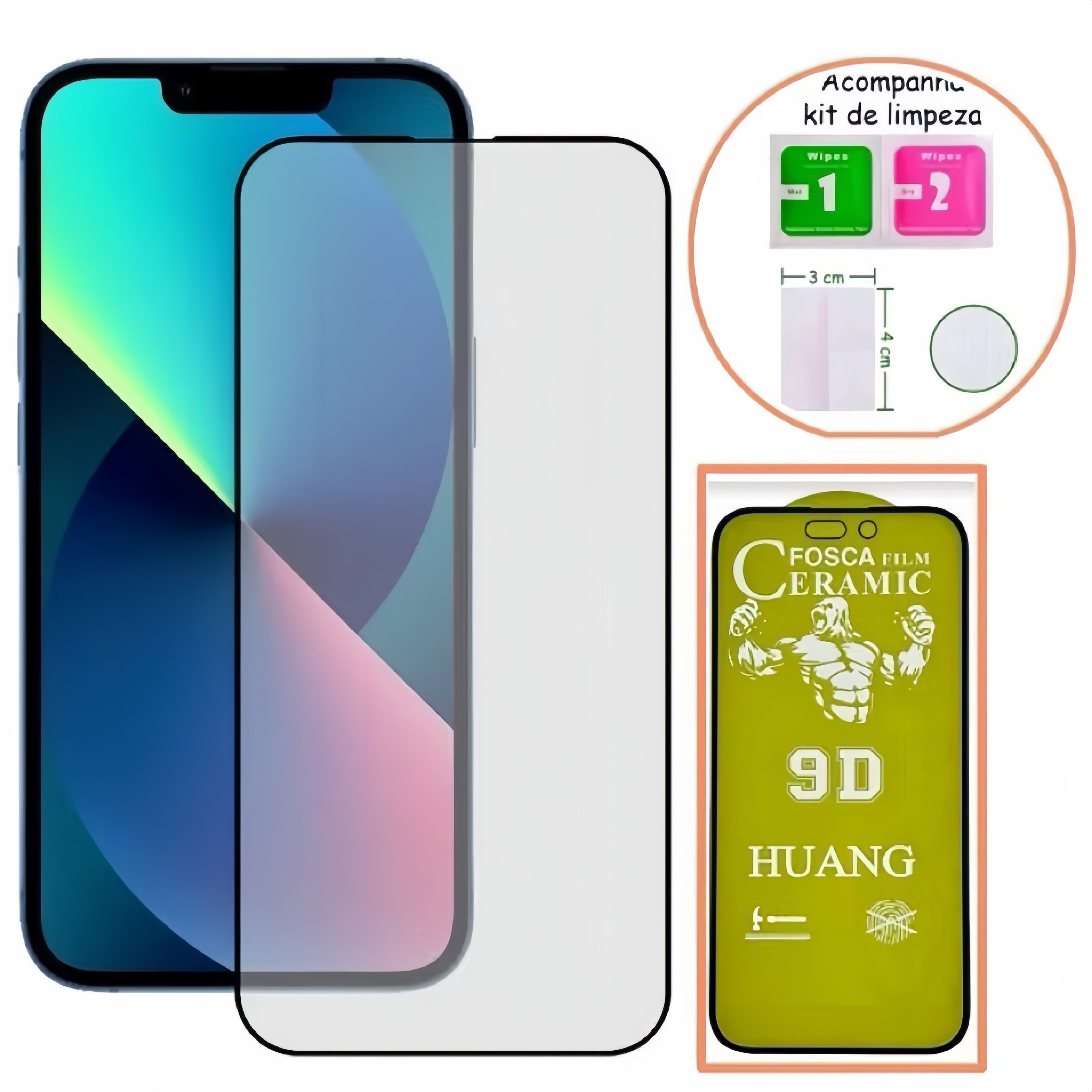 Película Fosca Cerâmica Flexível 9D Hidrogel Todos os modelos iPhone